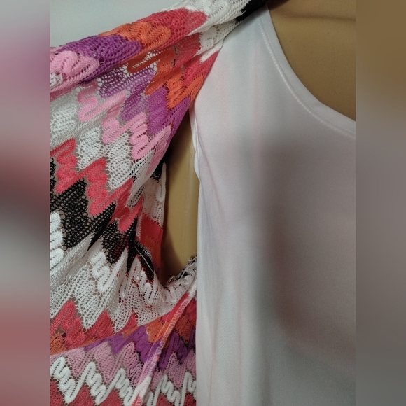 Alfred Dinner women's size xl multi color knit top shirt blouse - Picture 3 of 6